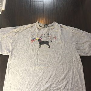 4th of July Black Dog tee shirt